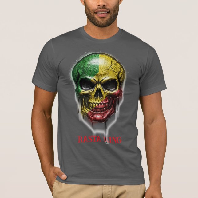 RASTA KING SKULL T-Shirt (Vorderseite)
