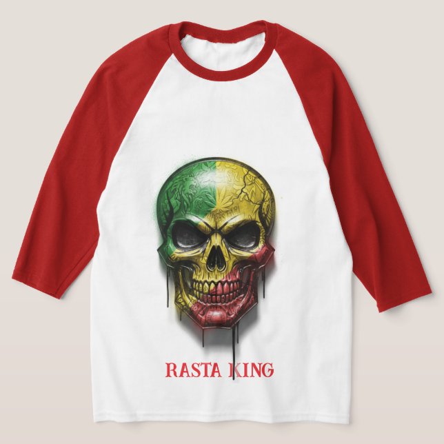 RASTA KING SKULL T-Shirt (Ablage )