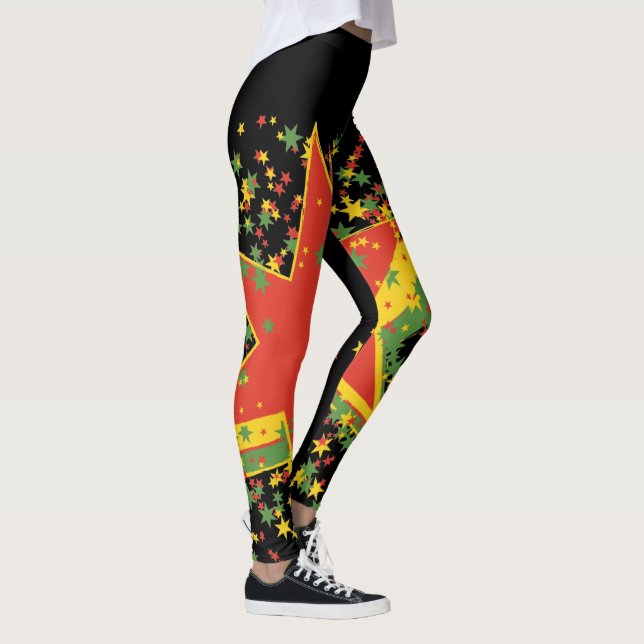 Rasta-Leggings-Sternenexplosion Leggings (Rechts)