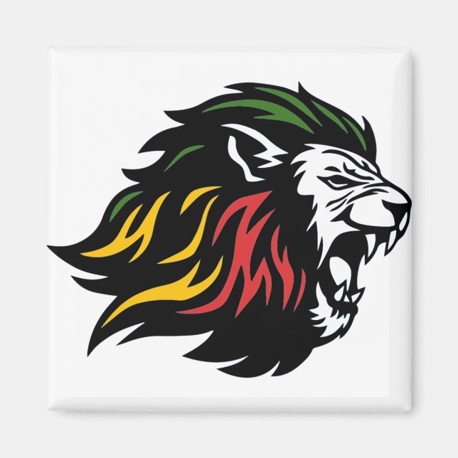Rasta Lion Magnet (Vorne)