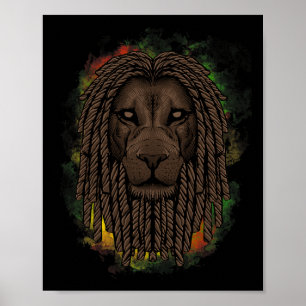 Rasta Lion mit Dreads - Zeigen Sie Ihren Stolz und Poster