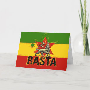 Rasta Lion of Judah Grußkarte Karte