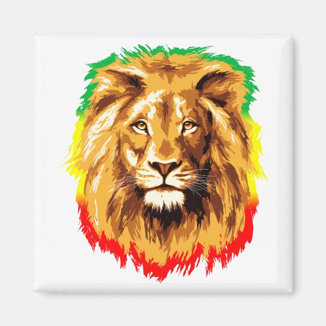 Rasta Lion of Judah Magnet (Vorne)