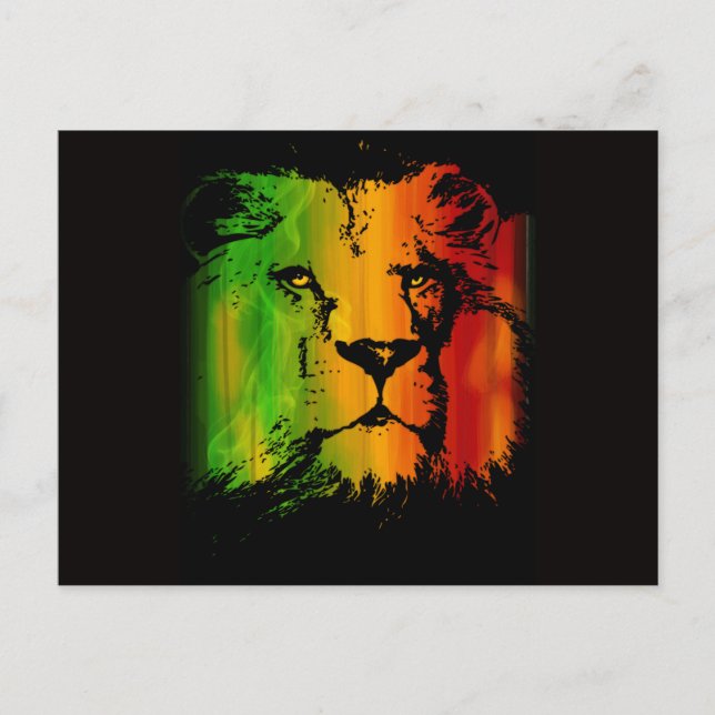 Rasta Lion Postkarte (Vorderseite)