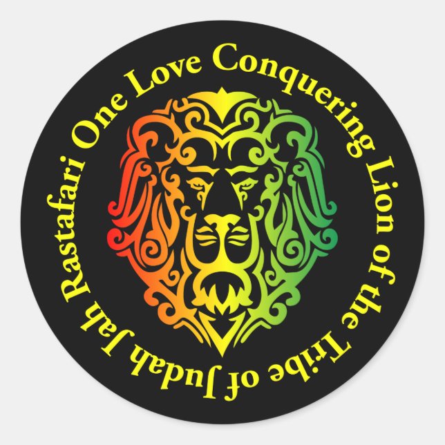 Rasta Lion Rectangle Stickers (Vorderseite)