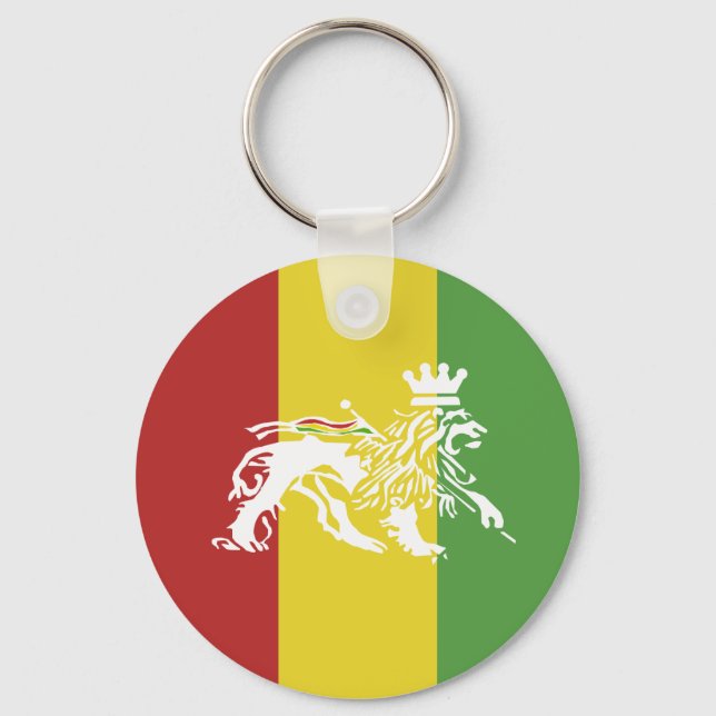 Rasta Lion Schlüsselkette Schlüsselanhänger (Vorderseite)