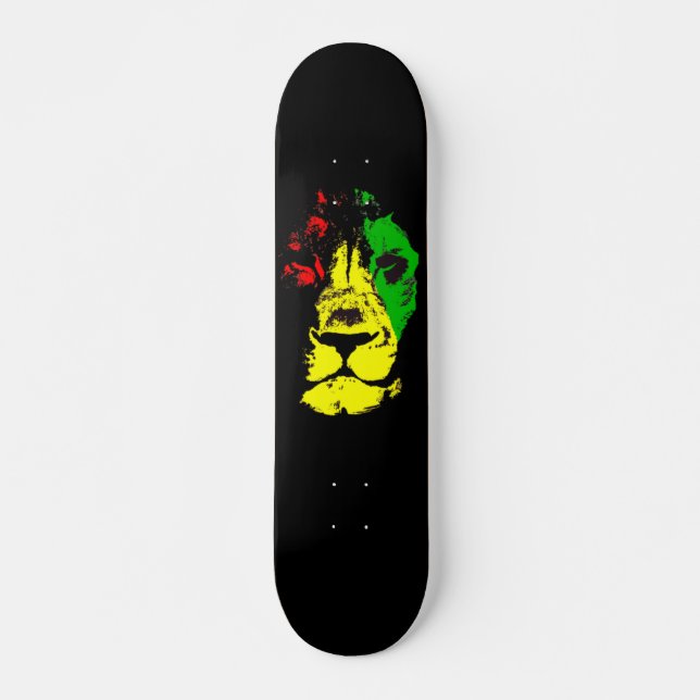Rasta Lion Skateboard (Vorne)
