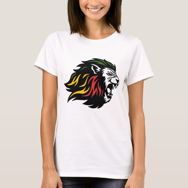 Rasta Lion von Judah T - Shirt (Vorderseite)