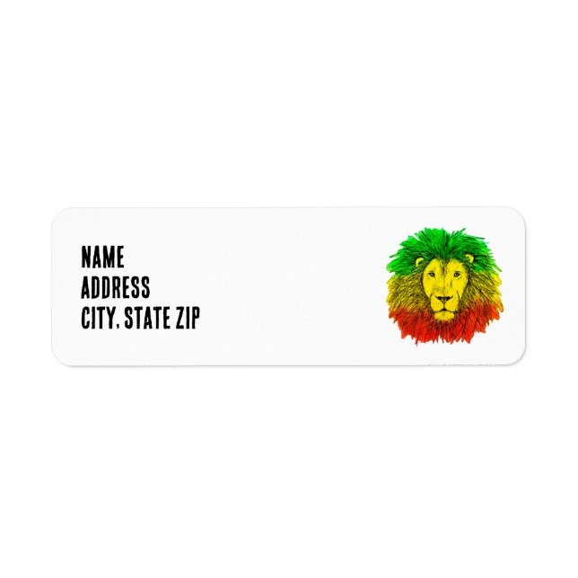 Rasta Löwe rot grün zeichnend Jamaika (Vorne)