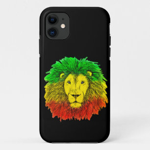 Rasta Löwe rot grün zeichnend Jamaika Case-Mate iPhone Hülle