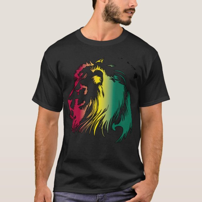 Rasta Löwe T-Shirt (Vorderseite)