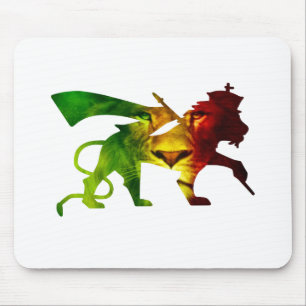 RASTA Löwe von Juda   Rot Gold Grün Mousepad