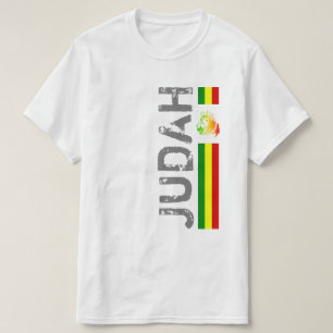RASTA Löwe von Juda   Rot Gold Grün T-Shirt
