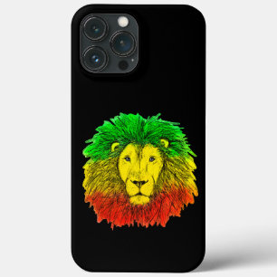Rasta-Löwenkopf rot gelb grün Zeichnung Jamaika Case-Mate iPhone Hülle
