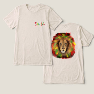 Rasta-Löwenkopf rot grün gelb Jamaika eine Liebe Tri-Blend Shirt