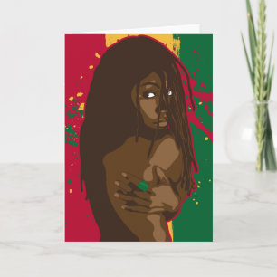 Rasta Mädchen Karte