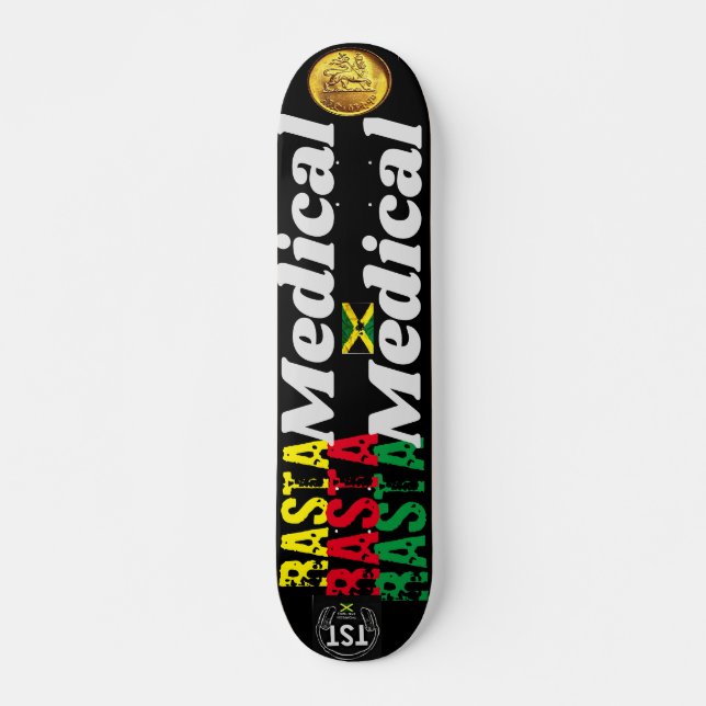 RASTA MEDICAL 7 3/4" Skateboard Deck (Vorne)