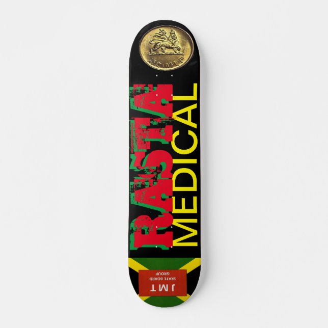 RASTA MEDICAL Skateboard, 7¾" Deck Skateboard (Vorne)