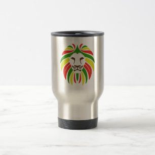Rasta Mug de voyage rouge, jaune et vert