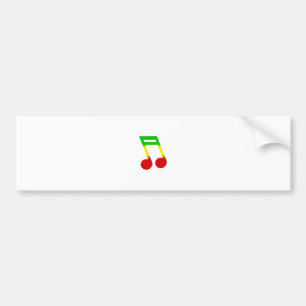 Rasta Musiknote Autoaufkleber