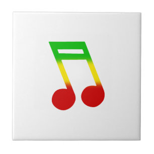 Rasta Musiknote Fliese