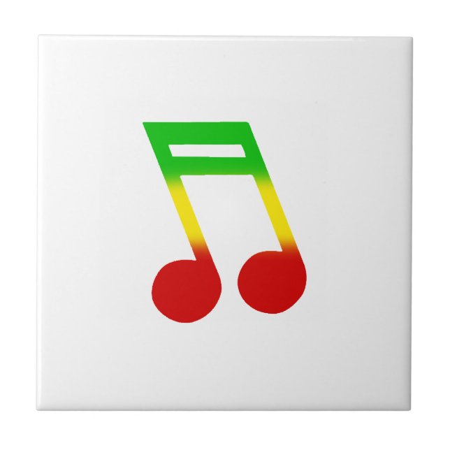 Rasta Musiknote Fliese (Vorderseite)