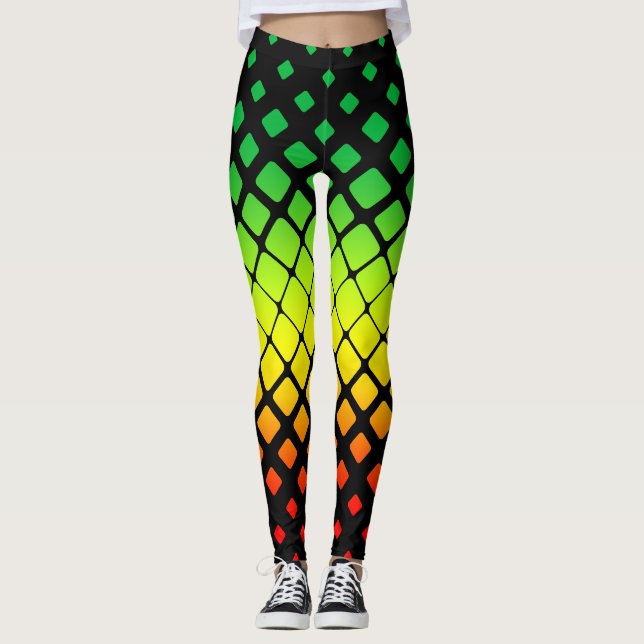 Rasta-Muster Leggings (Vorderseite)