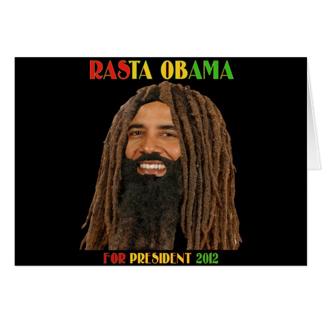 Rasta Obama für Präsident 2012 (Vorderseite (Horizontal))