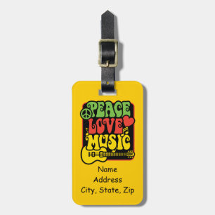 Rasta Peace Liebe Music Gepäckanhänger