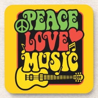 Rasta Peace Liebe Music Getränkeuntersetzer