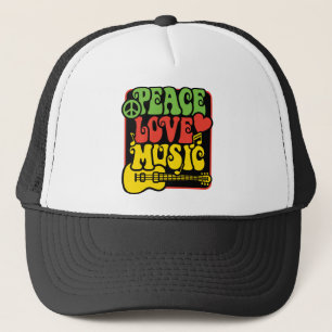 Rasta Peace Liebe Music Truckerkappe