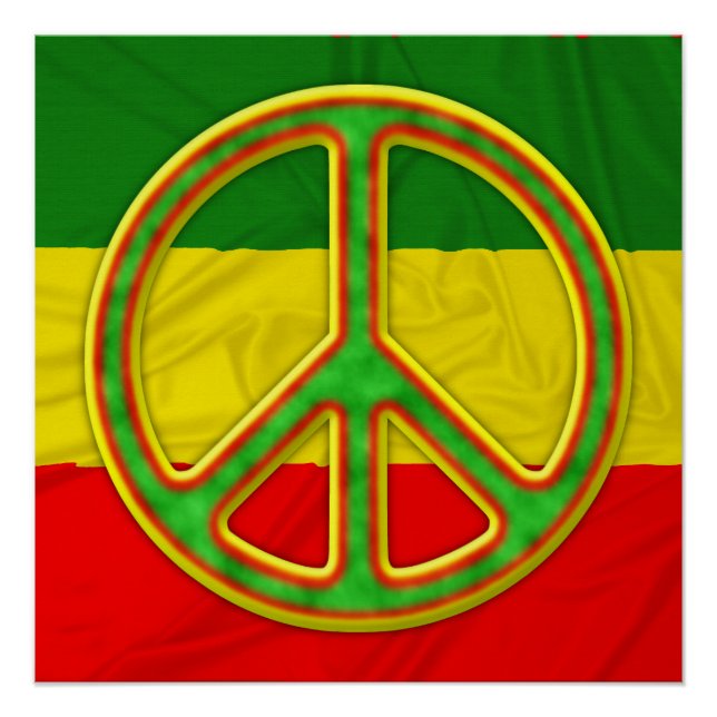 Rasta Peace Symbol Poster (Vorderseite)