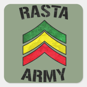 Rasta Quadratischer Aufkleber