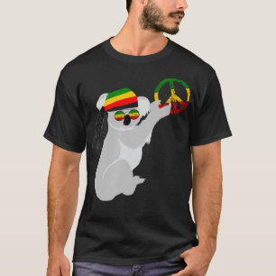 Rasta Reggae Koala Hippie Eucalyptus Bear Rastafar T-Shirt