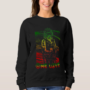 Rasta Reggae Lion of Judah 1 Liebe Rastafari Etop Sweatshirt