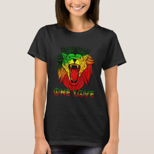 Rasta Reggae Löwe von Juda Eine Liebe Hippie Rasta T-Shirt