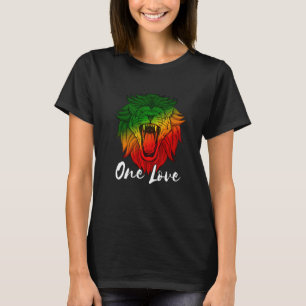 Rasta Reggae Löwe von Juda Eine Liebe Rastafari Li T-Shirt
