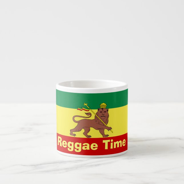 Rasta Reggae-Löwe von Judah Espressotasse (Vorderseite)