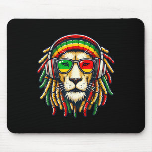 Rasta Reggae Music Lion Jamaica Mousepad