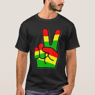 Rasta Reggae Victory Farben Kunst für Rastafari T-Shirt