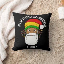 Rasta Santa Claus Jamaican Patois Merry Christmas Kissen