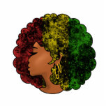 Rasta schwarze Frau in rot-gelb-grün Fotoskulptur Magnet<br><div class="desc">Inspiriert von den starken schwarzen Mädchen und Frauen in meinem Leben.</div>