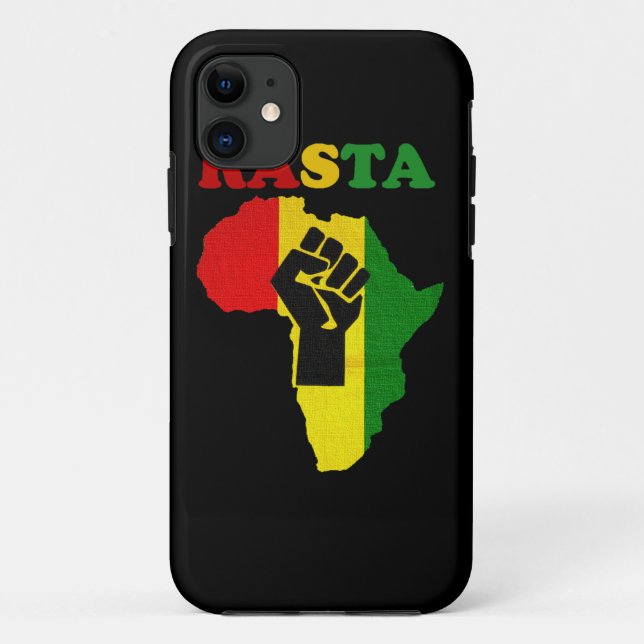 Rasta schwarze Power-Faust über Afrika iPhone 5 Case-Mate iPhone Hülle (Rückseite)