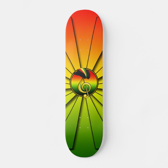 Rasta Skateboard (Vorderseite)