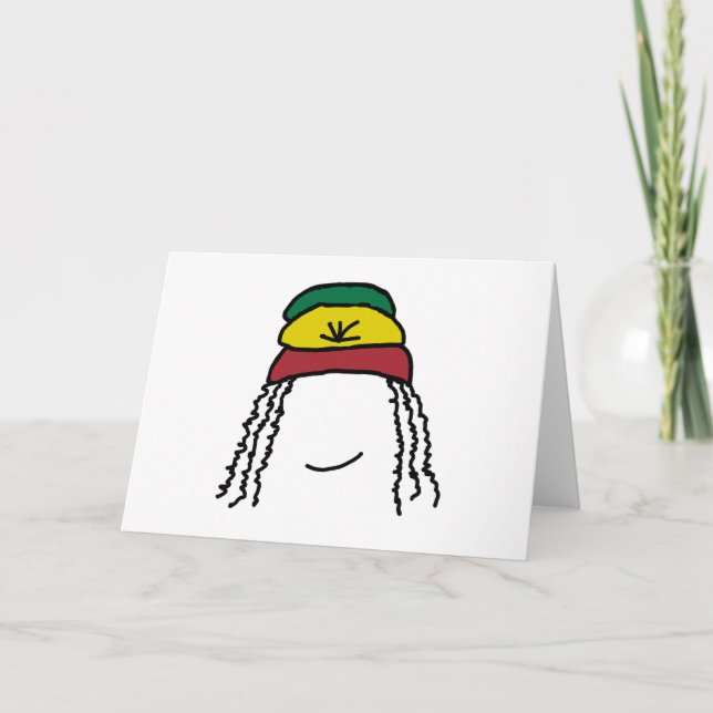 Rasta Smile Karte (Vorderseite)