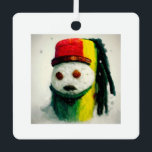 Rasta Snowman II Metal Ornament<br><div class="desc">Rasta Snowman II</div>