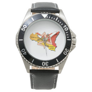 Rasta-Stangenmann glückliche Lächeln Zeit Armbanduhr