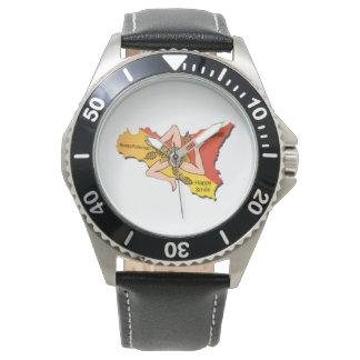 Rasta-Stangenmann glückliche Lächeln Zeit Armbanduhr