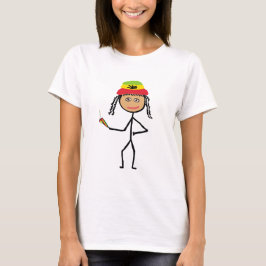 Rasta-Stickfrau T-Shirt