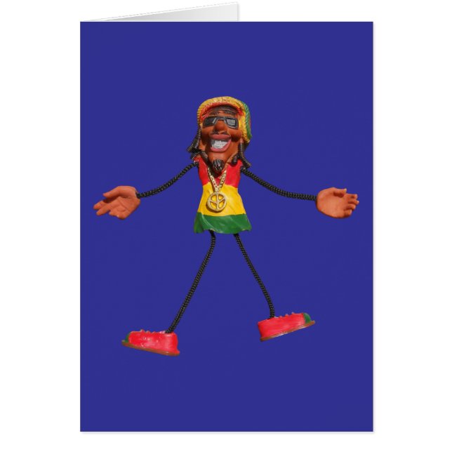 Rasta Strichmännchen mit Goldfriedenszeichen (Vorne)